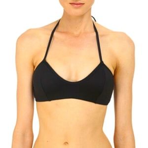 ONIA Erin Sporty Bikini Top in Black - S
